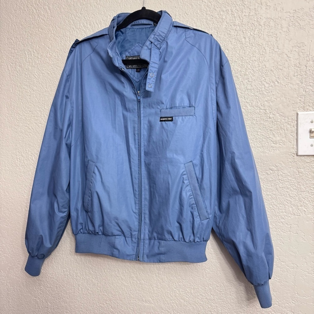 Men's Members Only Blue Jacket - Size 42 - Picture 2 of 6
